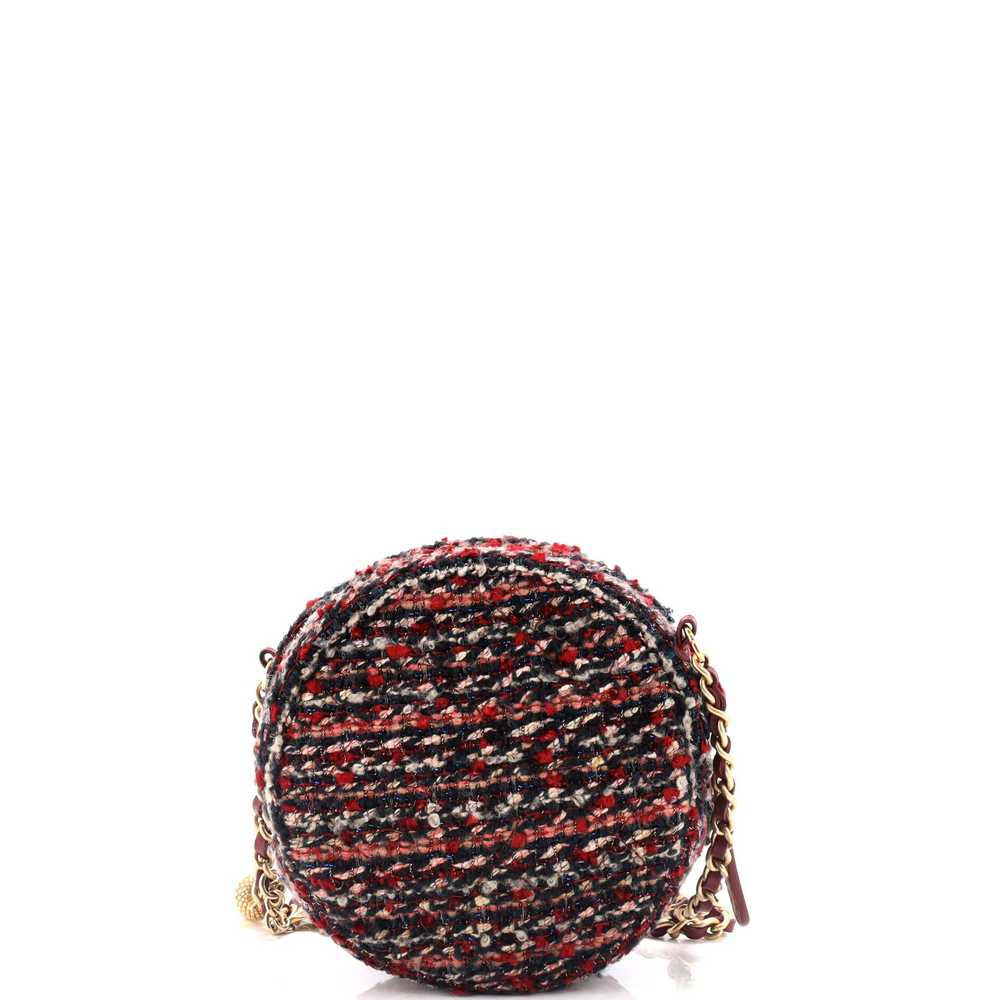 CHANEL Round Clutch with Chain Quilted Tweed Mini - image 4