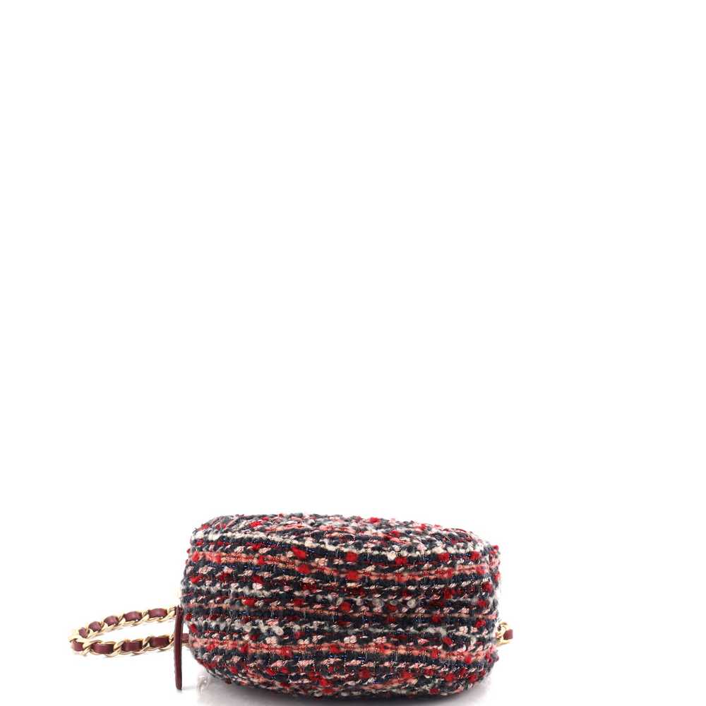 CHANEL Round Clutch with Chain Quilted Tweed Mini - image 5