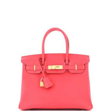 Hermes Birkin Handbag Rose Extreme Epsom with Gol… - image 1