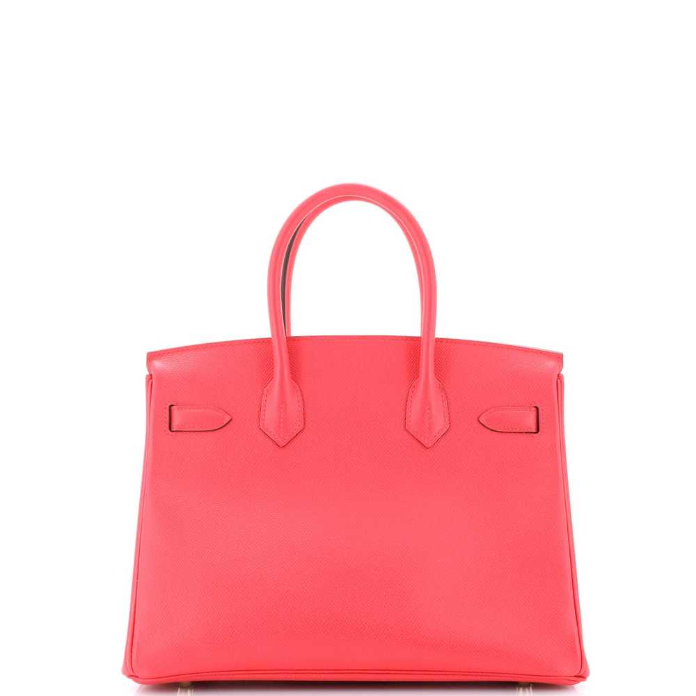 Hermes Birkin Handbag Rose Extreme Epsom with Gol… - image 3