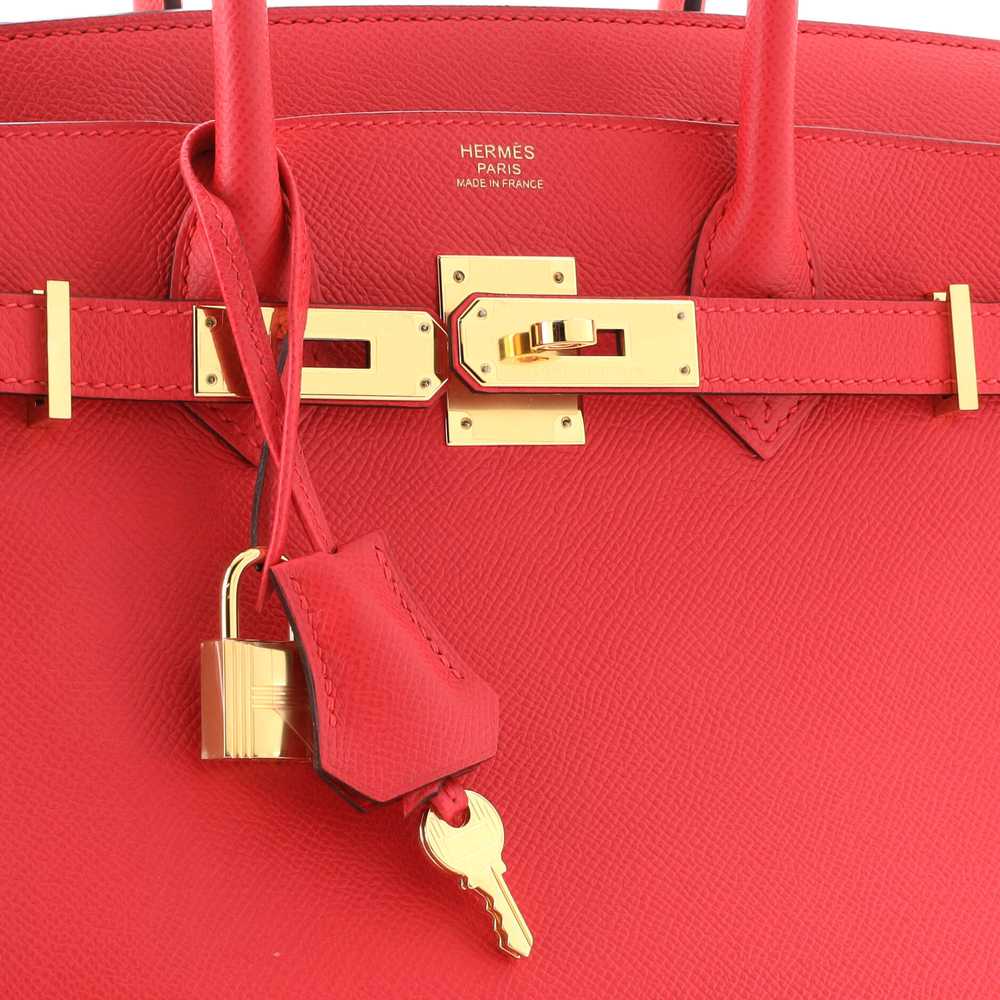 Hermes Birkin Handbag Rose Extreme Epsom with Gol… - image 6