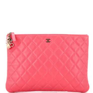 CHANEL CC Casino O Case Clutch Quilted Lambskin Me