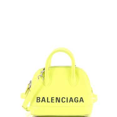 Balenciaga Logo Ville Bag Leather XXS