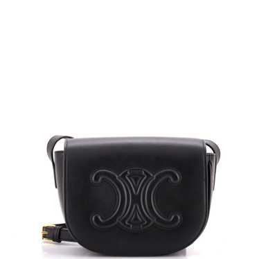 CELINE Cuir Triomphe Folco Bag Leather