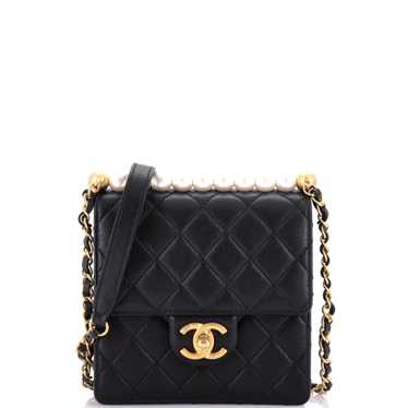 CHANEL Chic Pearls Flap Bag Quilted Lambskin Mini