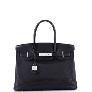 Hermes Birkin Handbag Noir Clemence with Palladium