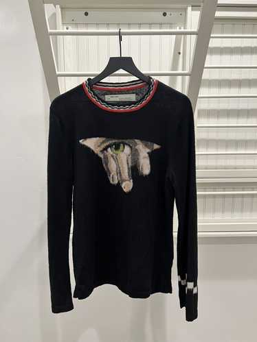 Off-White Off White Eye Mohair Knit Sweater - image 1