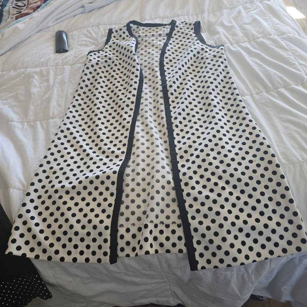 Vintage polka dot sleeveless handmade - image 1