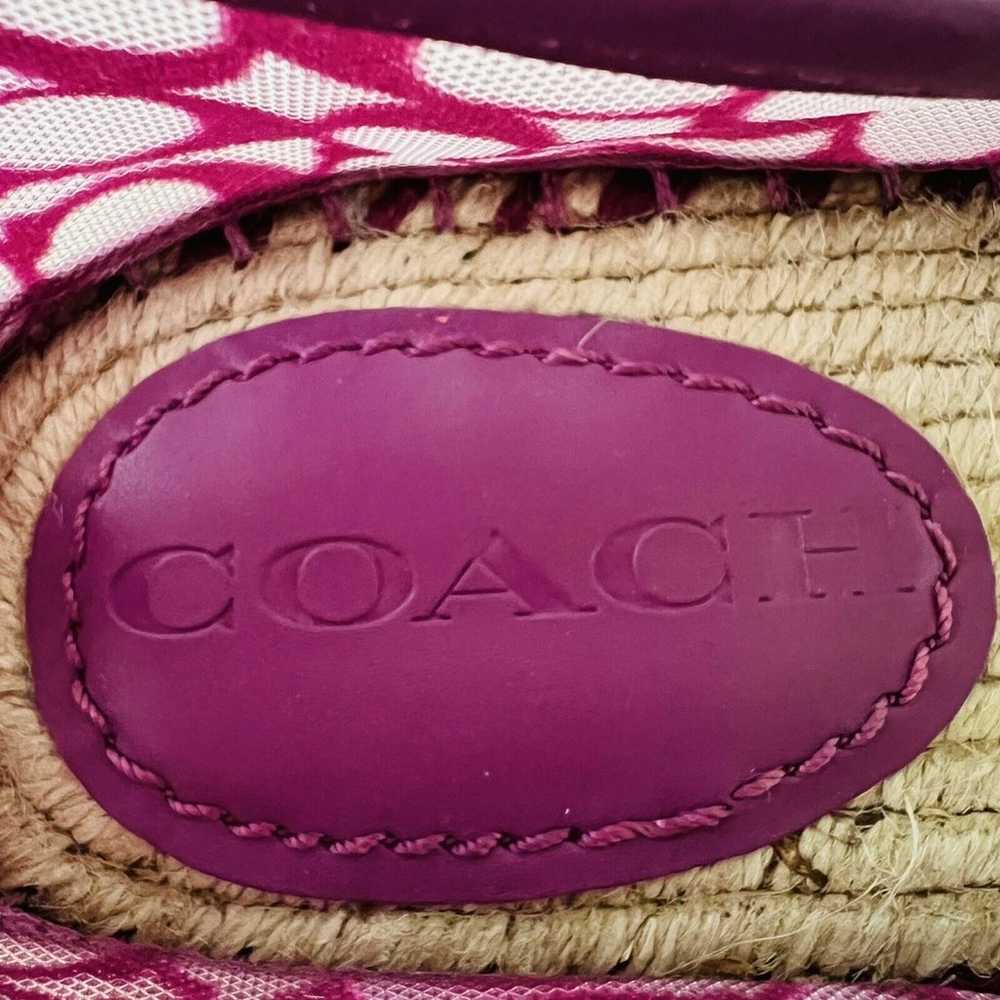 COACH Cleo Lilac Berry Mesh Slip-On Espadrille Fl… - image 3