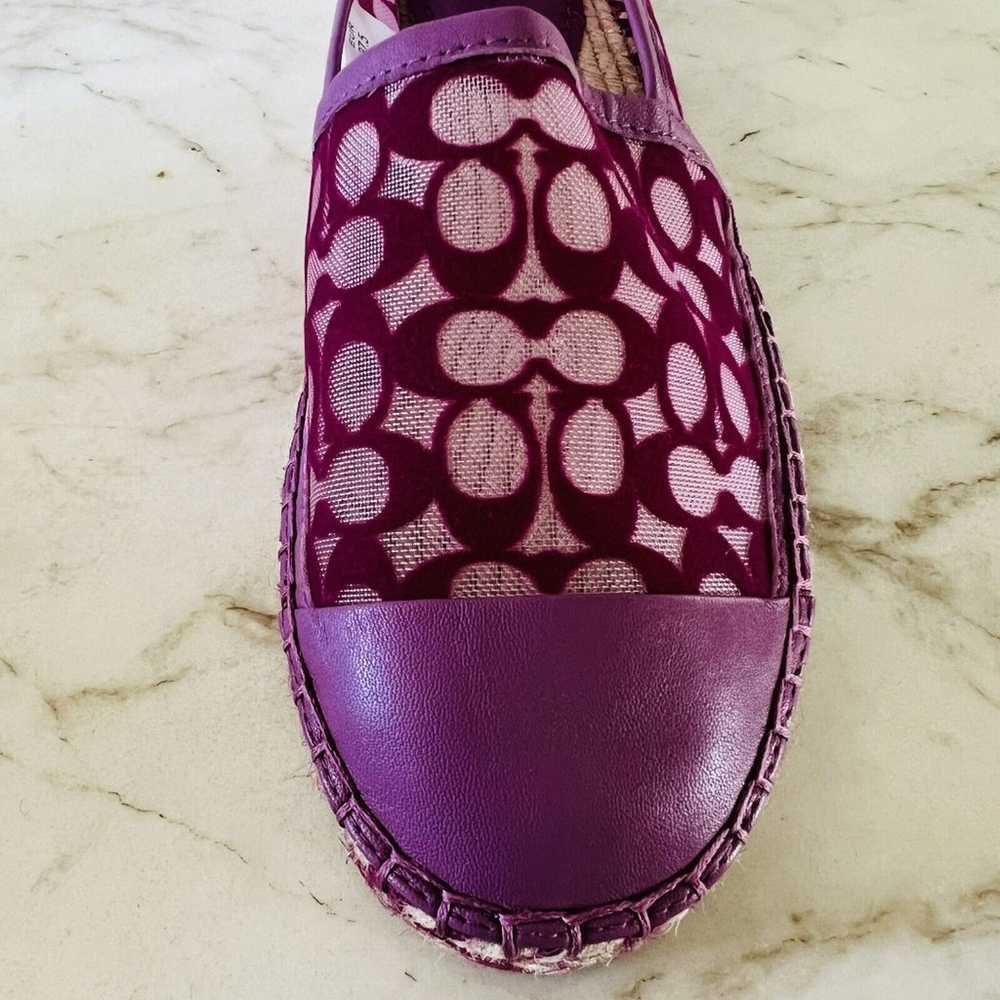 COACH Cleo Lilac Berry Mesh Slip-On Espadrille Fl… - image 4