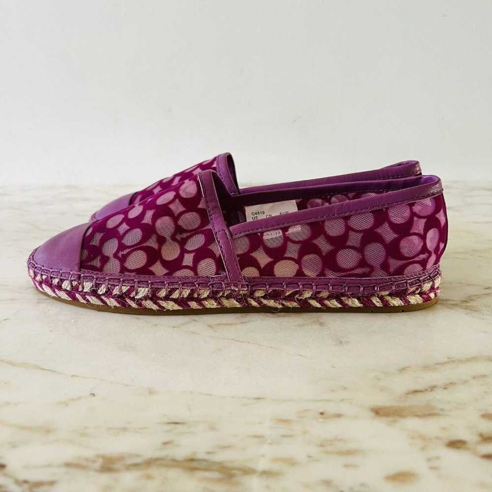 COACH Cleo Lilac Berry Mesh Slip-On Espadrille Fl… - image 5