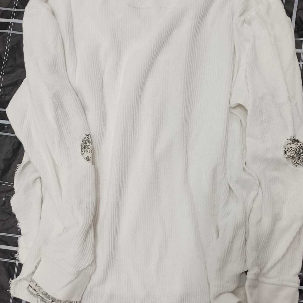 Free People white vintage style top Sz S - image 5