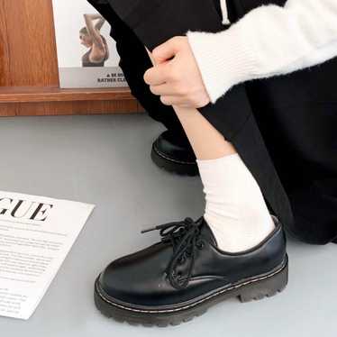 【Shoes in Closet】Thick-soled Lace-up Manish Shoes - image 1