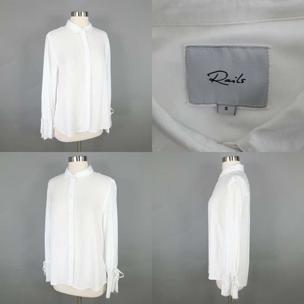 Rails Rails Shirt Blouse Top Astrid S Small White… - image 4