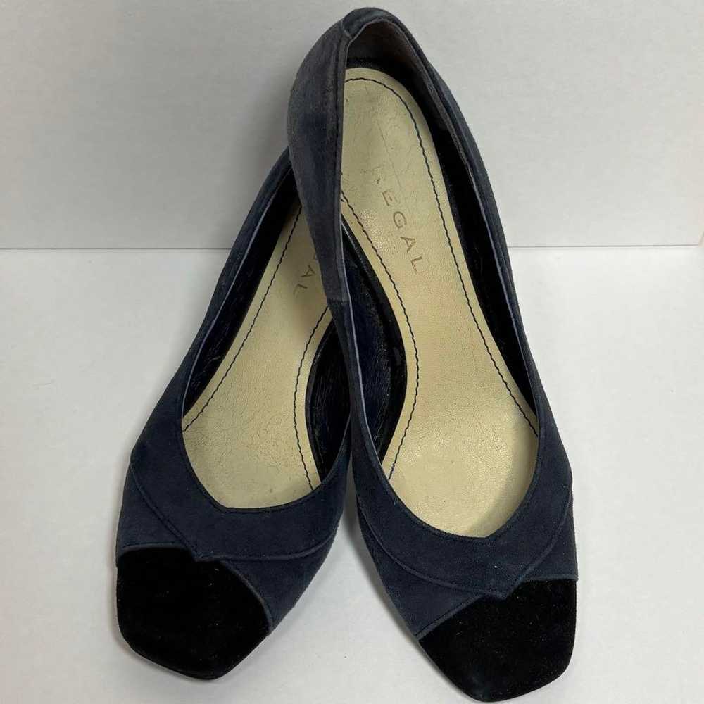 REGAL Pumps Heels Shoes Navy Suede 23cm Made in J… - image 2