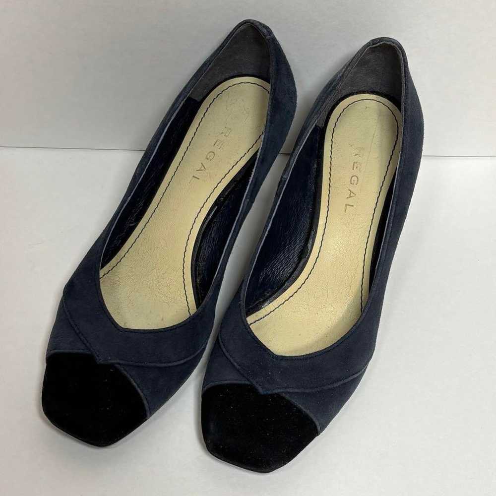 REGAL Pumps Heels Shoes Navy Suede 23cm Made in J… - image 3