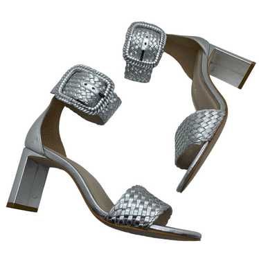 Matisse New Hope Woven Leather Heeled Sandals Silv