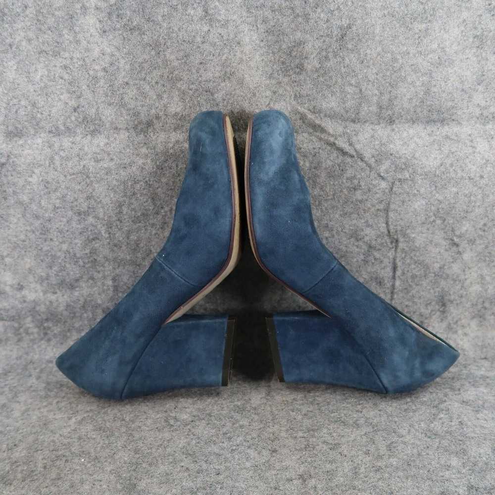 All Black Shoes Womens 38.5 Pumps Blue Suede Fash… - image 10