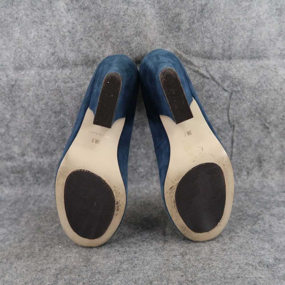 All Black Shoes Womens 38.5 Pumps Blue Suede Fash… - image 11