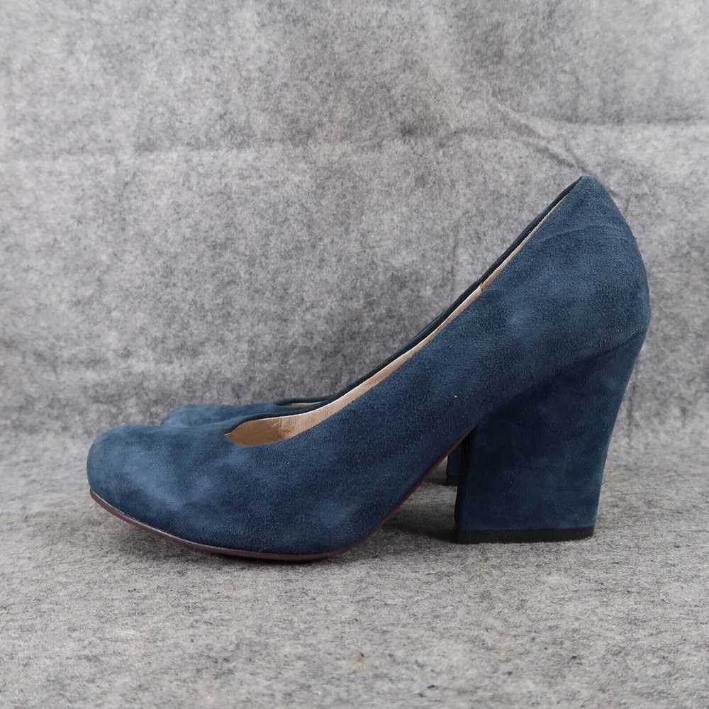 All Black Shoes Womens 38.5 Pumps Blue Suede Fash… - image 5