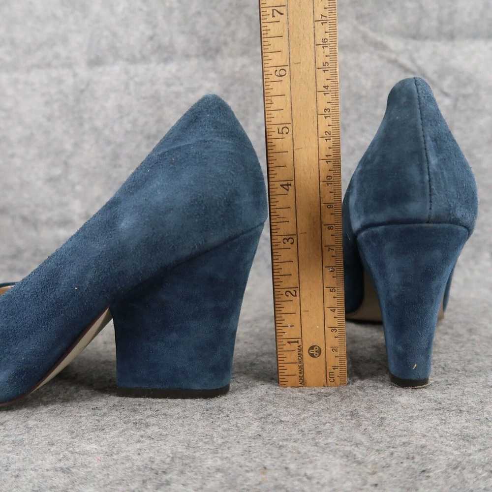 All Black Shoes Womens 38.5 Pumps Blue Suede Fash… - image 7