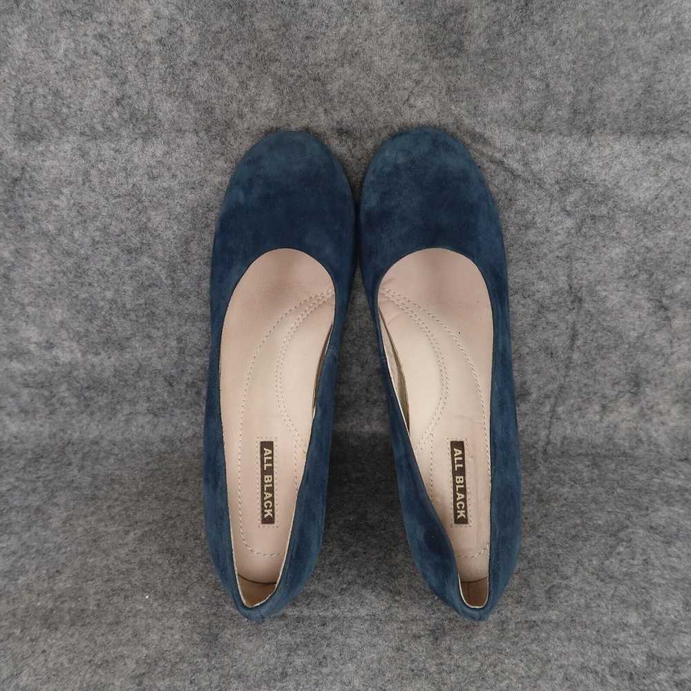 All Black Shoes Womens 38.5 Pumps Blue Suede Fash… - image 8