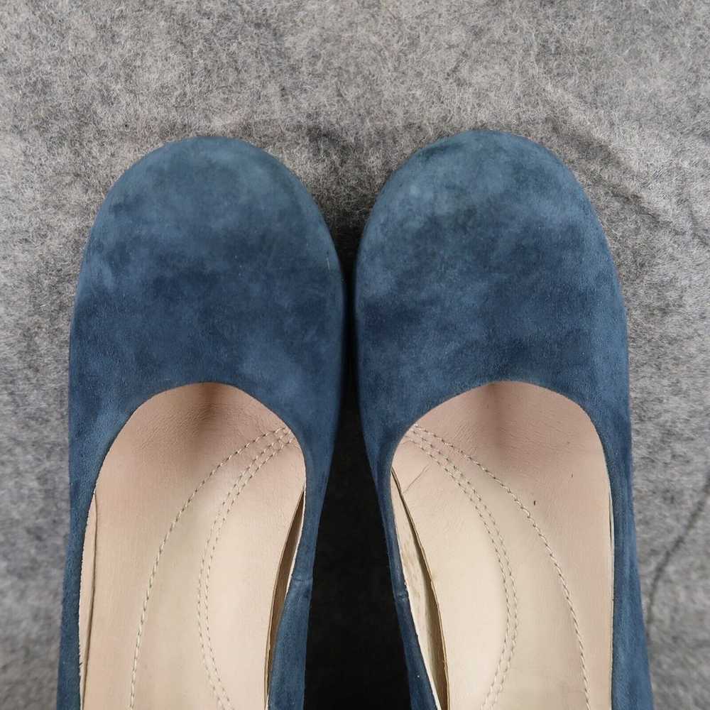 All Black Shoes Womens 38.5 Pumps Blue Suede Fash… - image 9