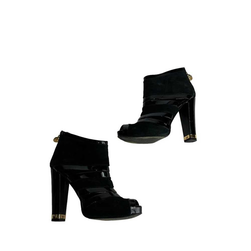 Tory Burch Black Peep Toe bootie Size 7 - image 11