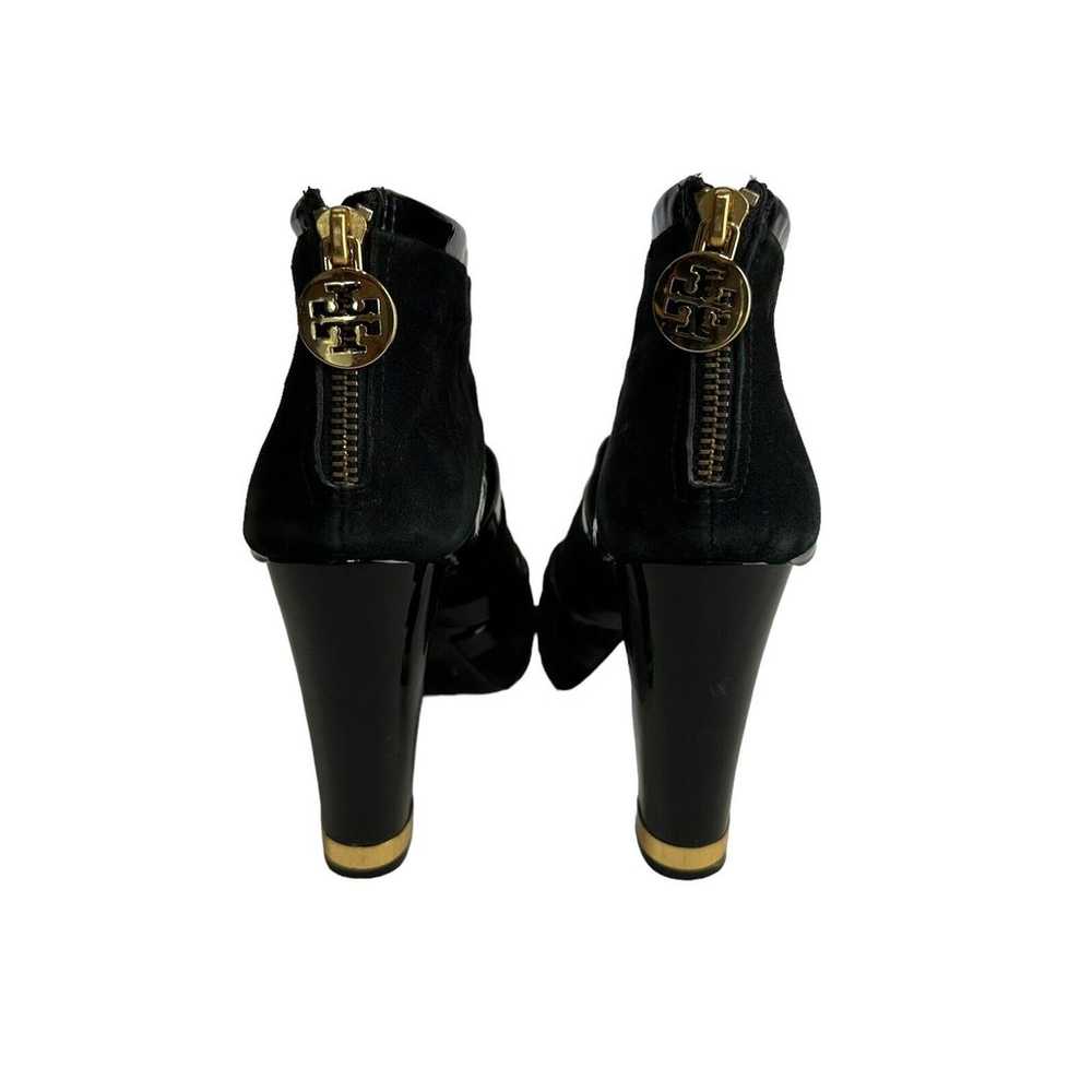 Tory Burch Black Peep Toe bootie Size 7 - image 3