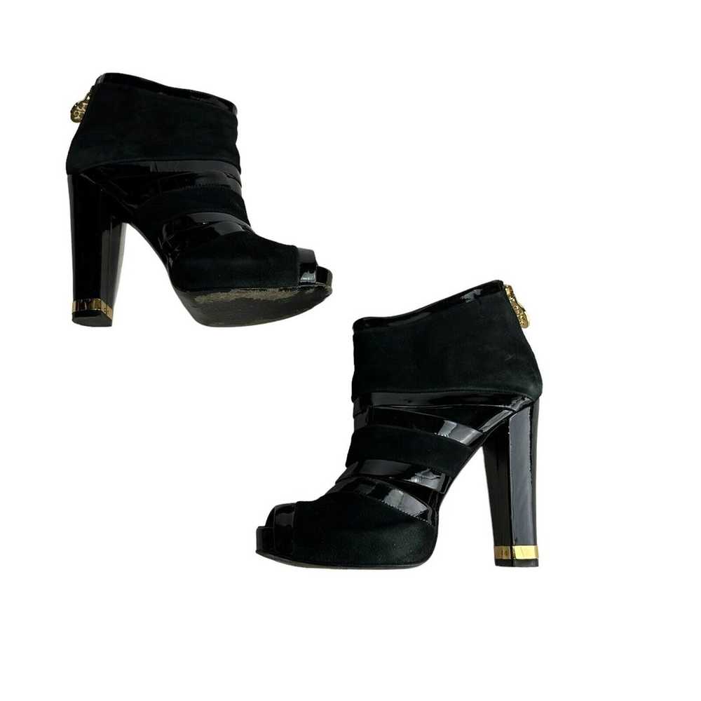 Tory Burch Black Peep Toe bootie Size 7 - image 7