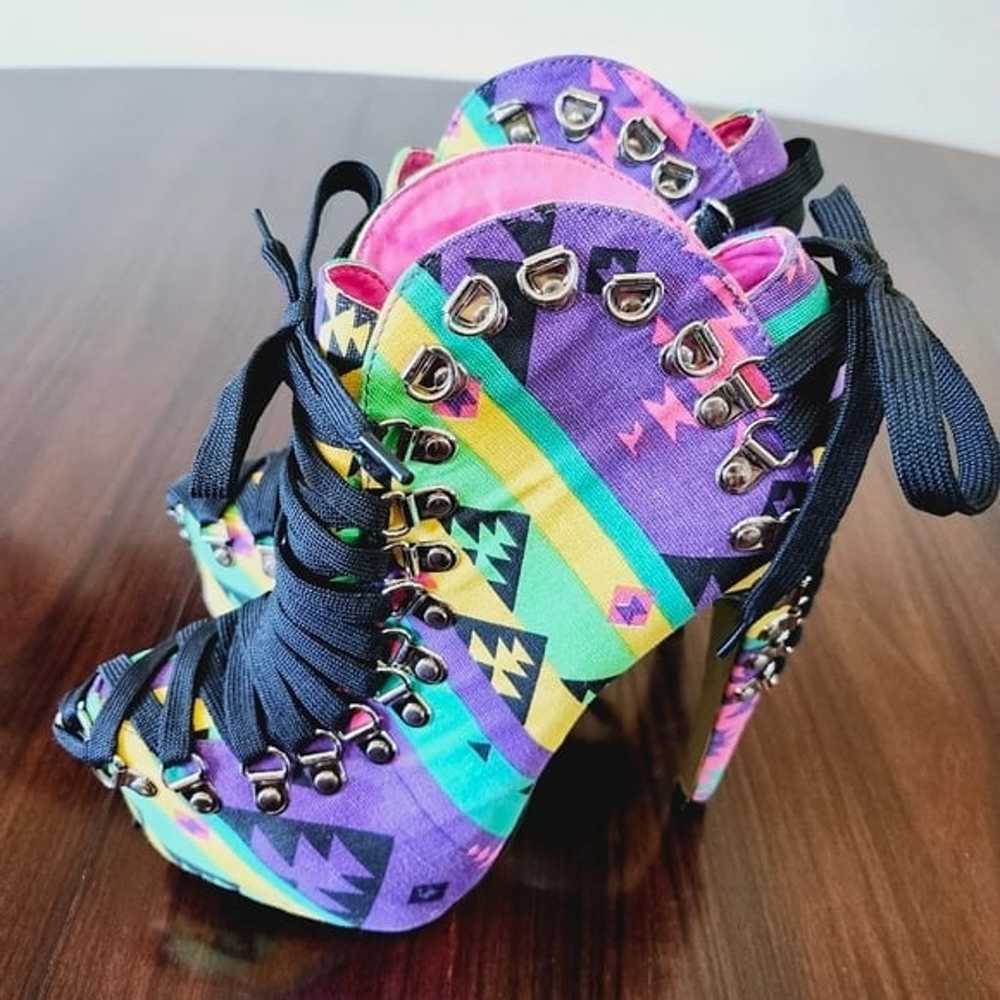 Wild Sexy Aztec Platform High Heel Shoes Retro To… - image 8