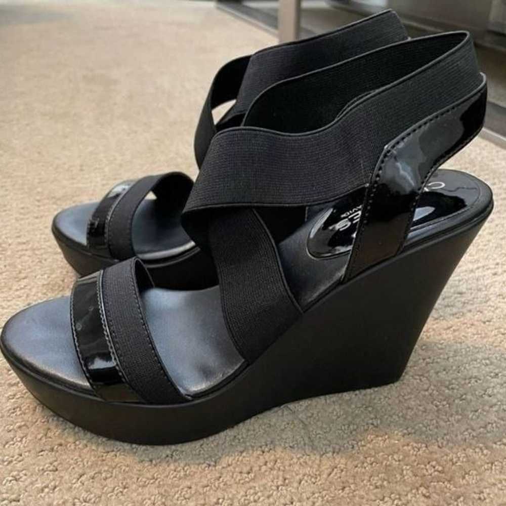 Charles by Charles David Black Wedge Sandal size 8 - image 3