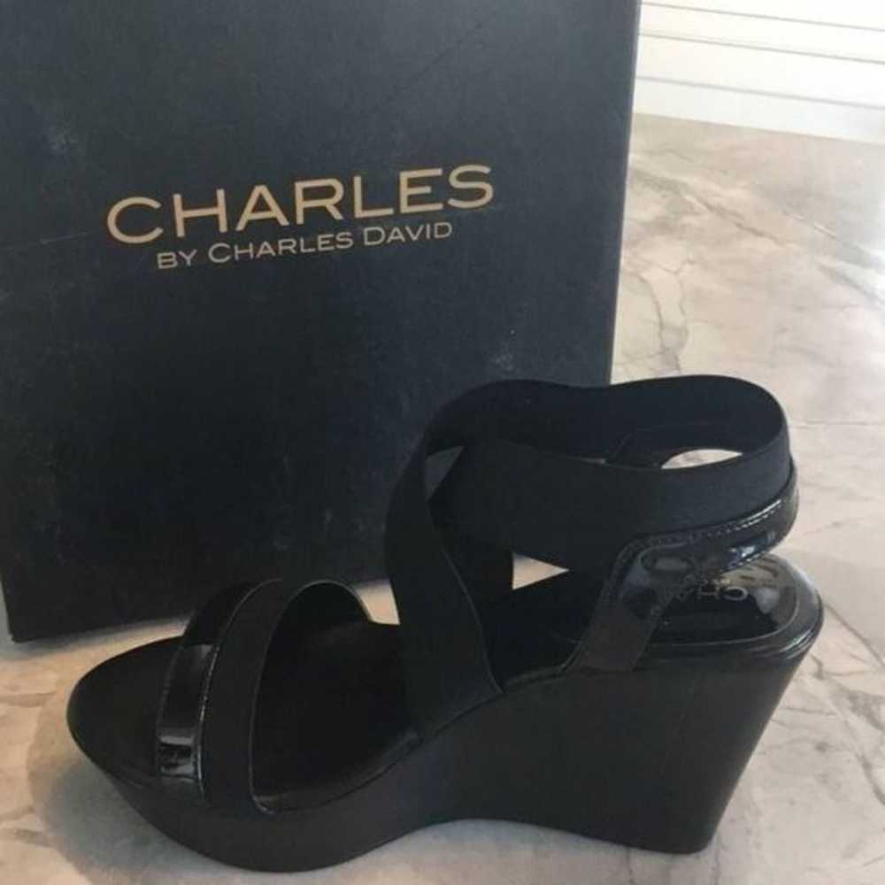 Charles by Charles David Black Wedge Sandal size 8 - image 5