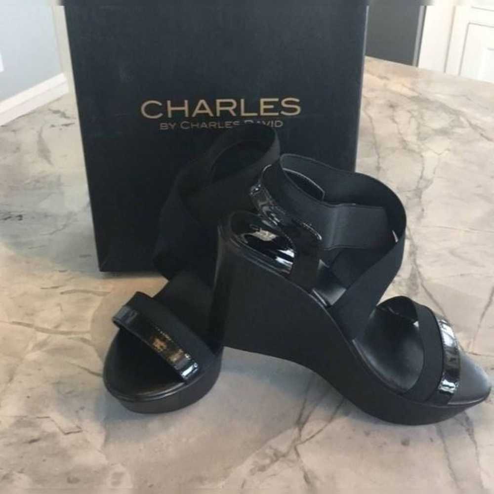 Charles by Charles David Black Wedge Sandal size 8 - image 6