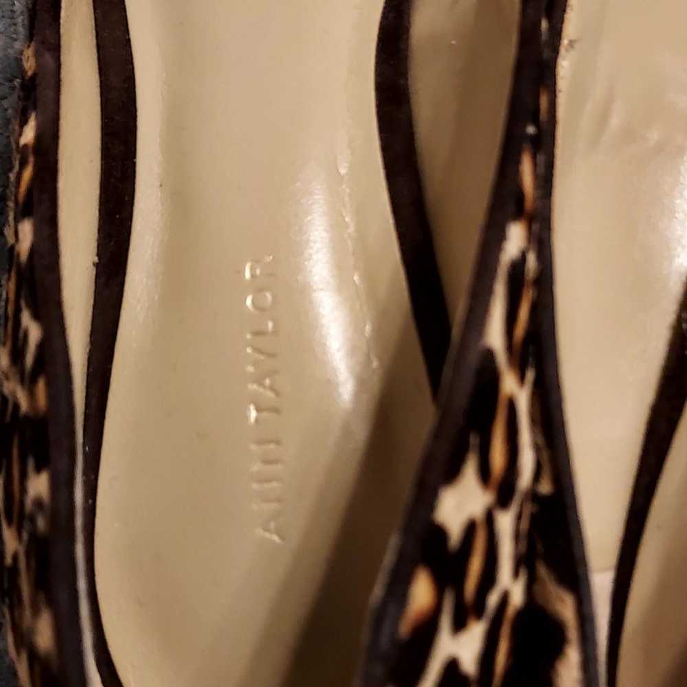 Ann Taylor Reece Leopard Print Calfhair Heels 7.5… - image 6