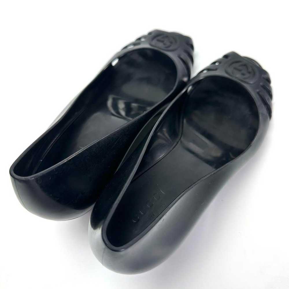 Gucci Pumps Rubber Wedge Sole 24.5cm Black - image 7