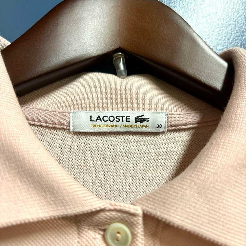 Lacoste Short Sleeve Polo Shirt for Women Size 38… - image 3