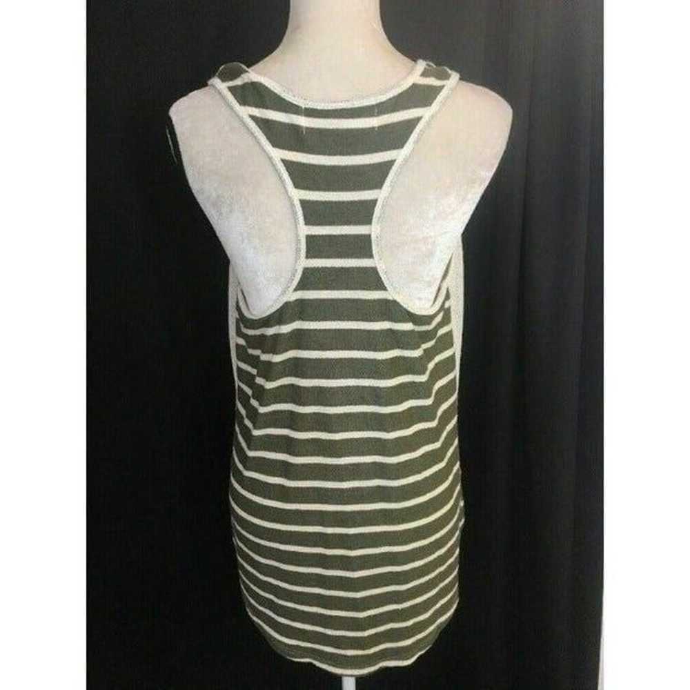 Vintage Havana Womens Mesh Ivory Olive Green Stri… - image 4