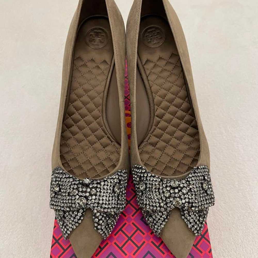 Tory Burch Suede Pumps with Jewels - image 3