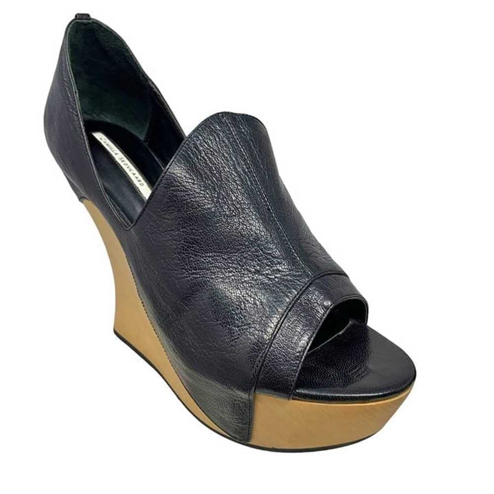 Camilla Skovgaard Tanganica Leather & Wood Wedge … - image 12