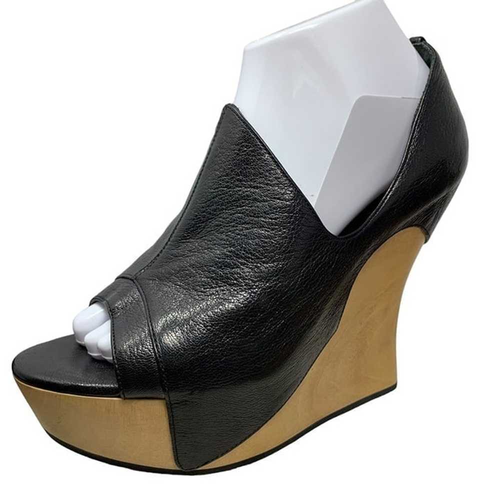 Camilla Skovgaard Tanganica Leather & Wood Wedge … - image 1