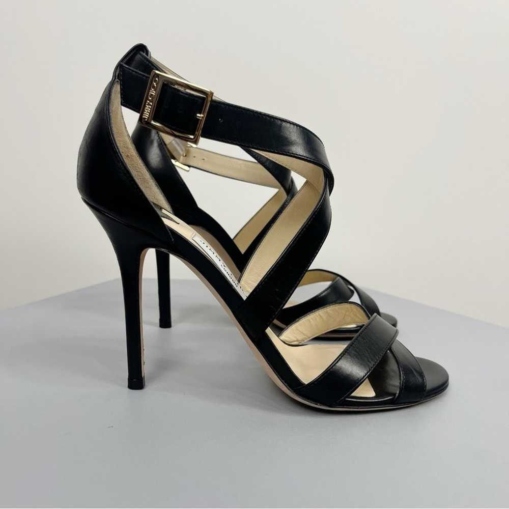 Jimmy Choo Lottie Black Leather Heels - image 3