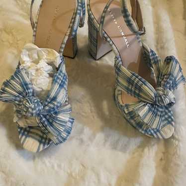 Never worn new Loeffler Randall Gingham Platforms - image 1