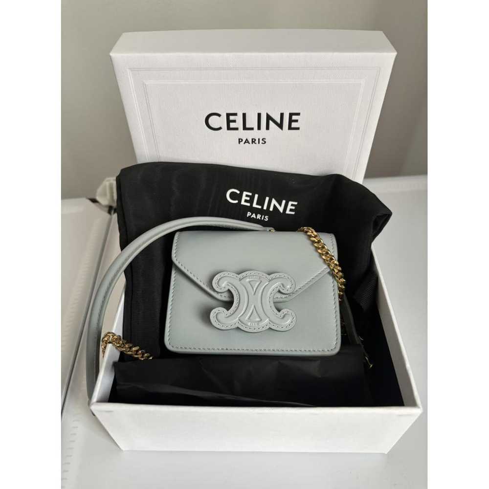 Celine Triomphe chain leather crossbody bag - image 2