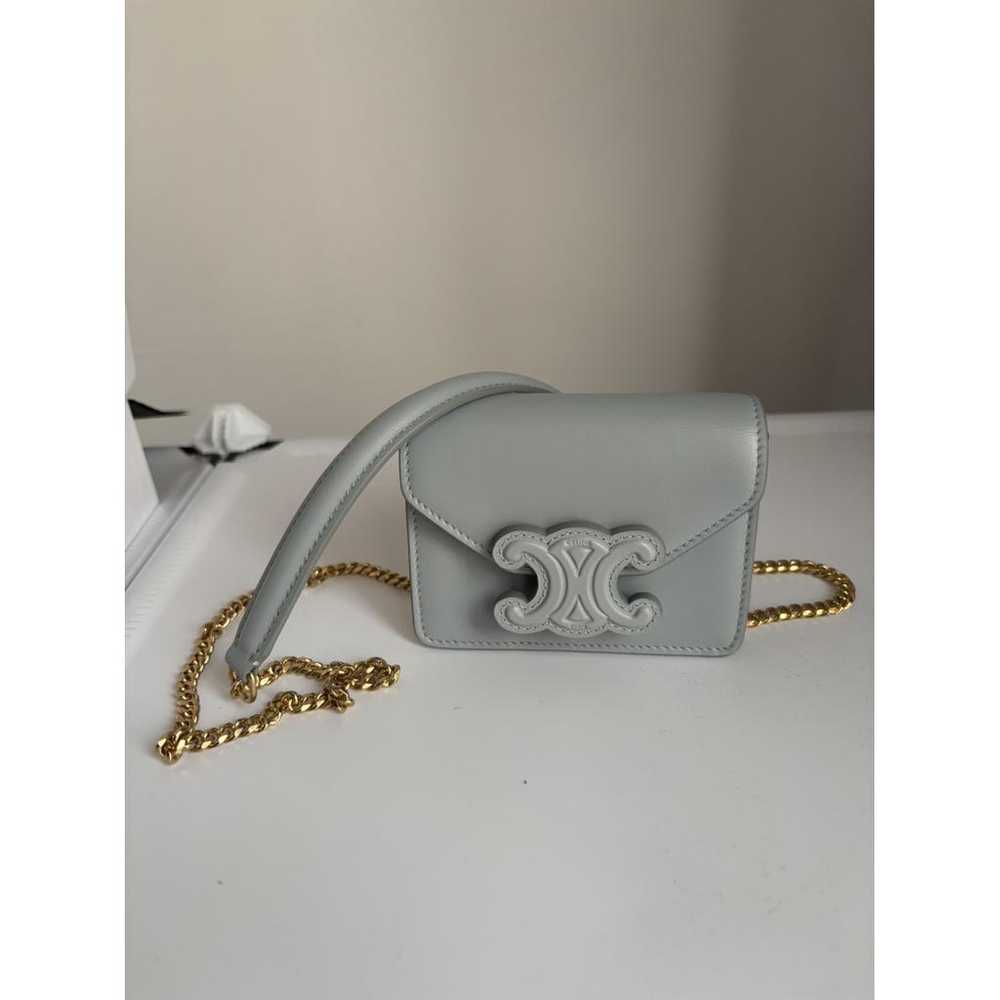 Celine Triomphe chain leather crossbody bag - image 3