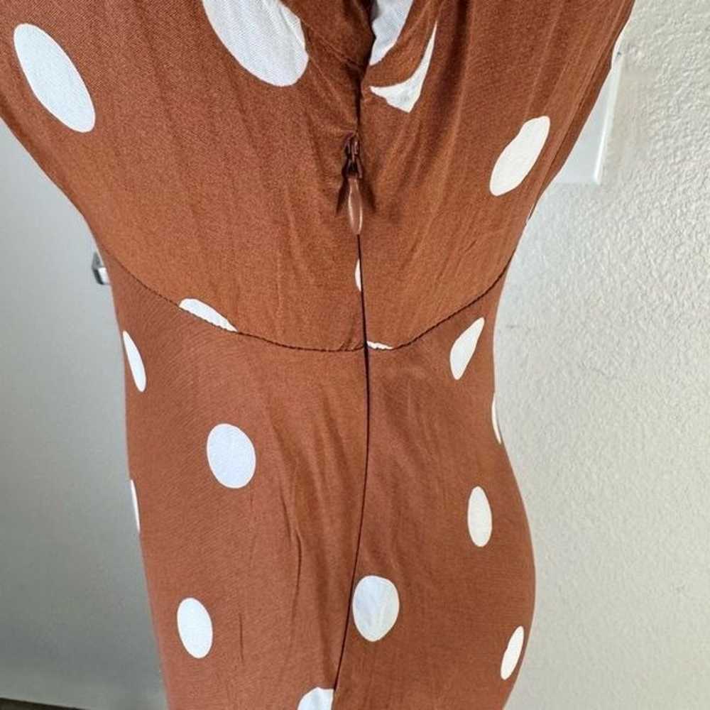 A NEW DAY polka dot maxi dress brown sz s womens - image 4