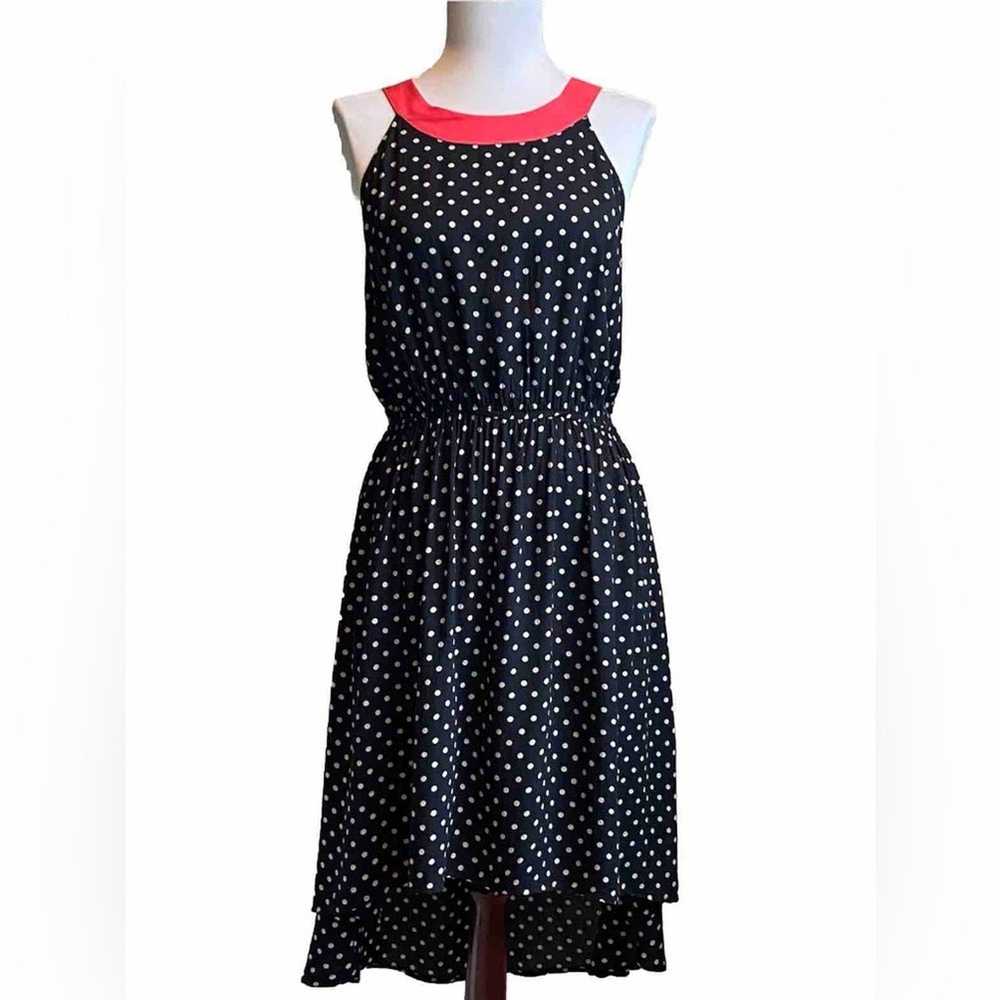 ANTHROPOLOGIE LILKA Lark Black Cream Polka Dot Re… - image 1