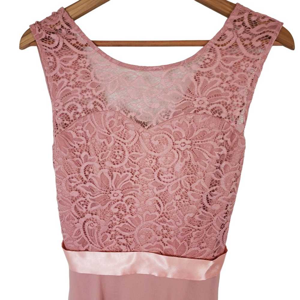 Berry Love Pink Lace Sleeveless A-Line Mini Dress… - image 2