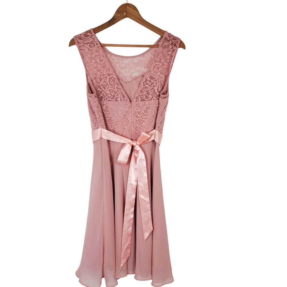 Berry Love Pink Lace Sleeveless A-Line Mini Dress… - image 3