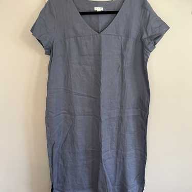 J. Jill PureJill Linen V-Neck Dress Size Medium